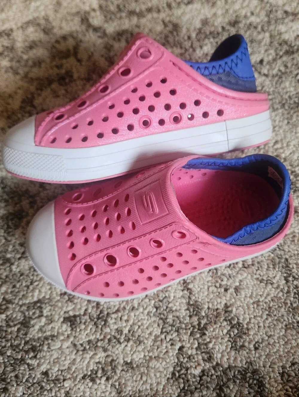 Skechers Kids Pink Slip-On Perforated Water Shoes